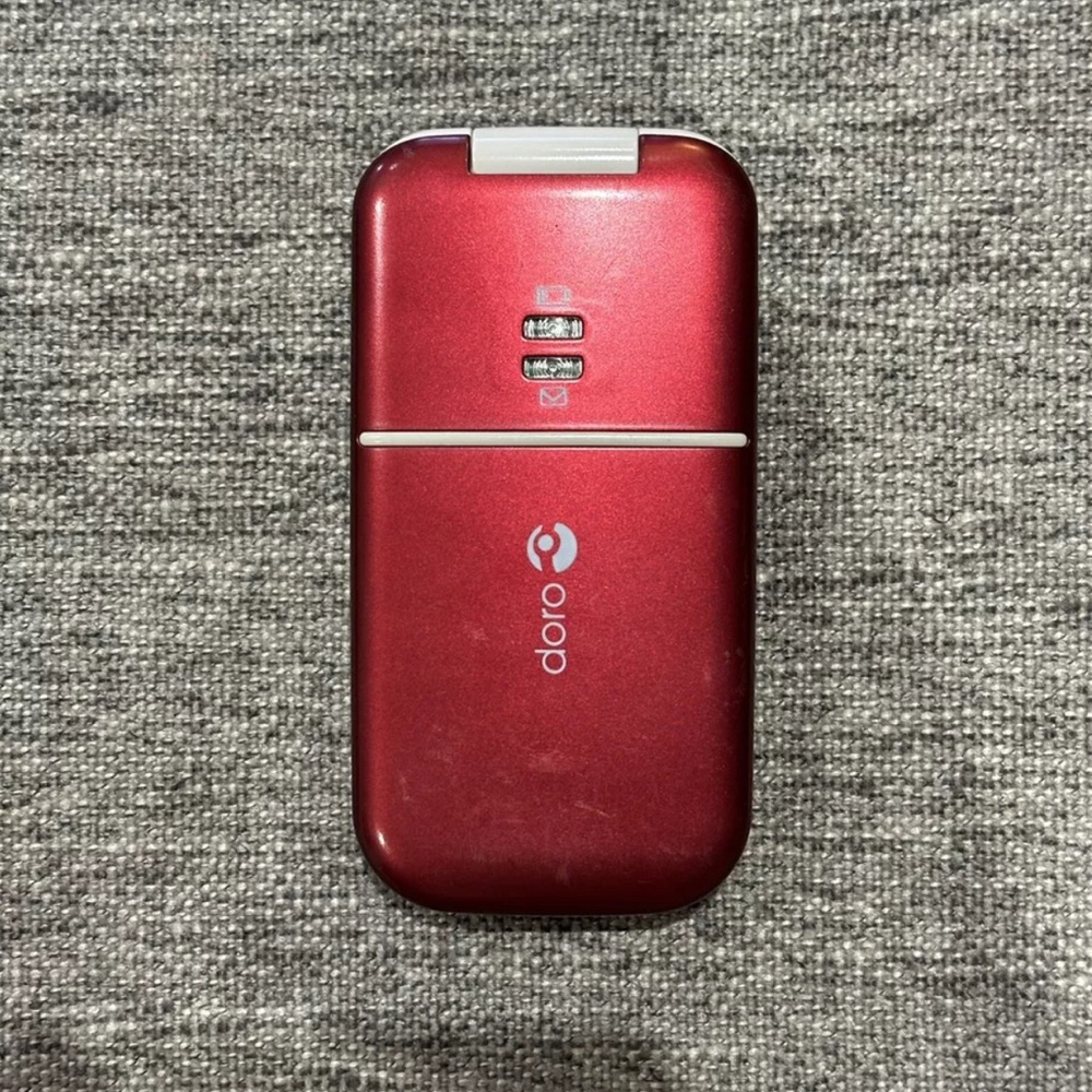 DORO PhoneEasy 410 FLIP PHONE RED - not tested, as is